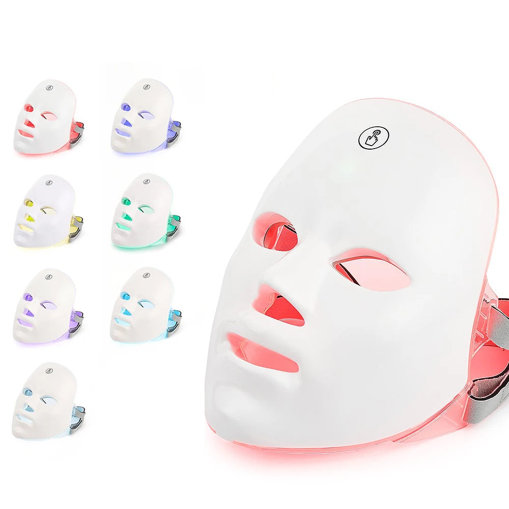 7-Color LED Facial Mask: Anti-Acne, Wrinkle-Reducing, Skin Rejuvenation