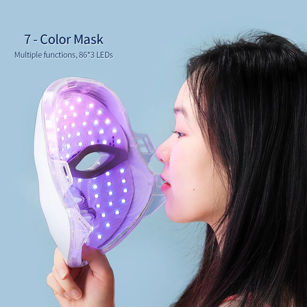 7-Color LED Facial Mask: Anti-Acne, Wrinkle-Reducing, Skin Rejuvenation