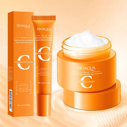 2pcs BIOAQUA Vitamin C Face & Eye Cream Set